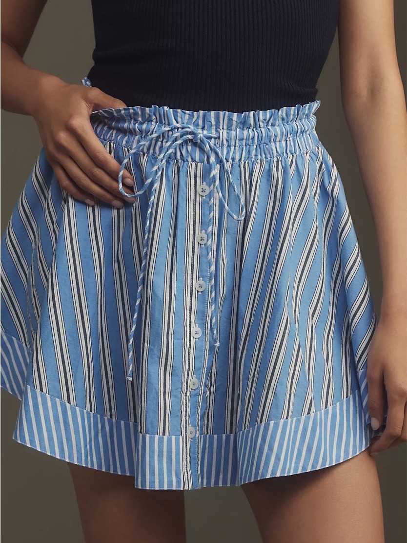 Anthropologie Boxer Mini Skirt